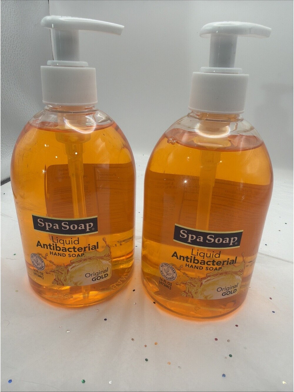 Spa Soap Original Gold Antibacterial Hand Soap 16 Fl Oz Set Of 2 Pump Bottles